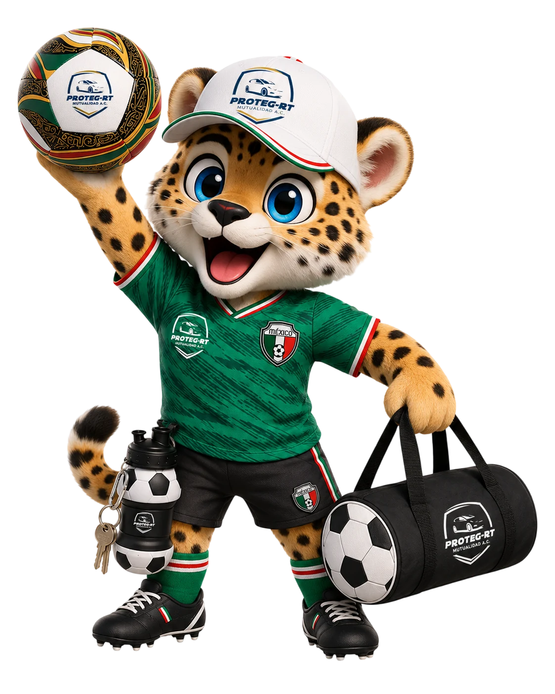 Mascota oficial Proteg-rt — jaguar mundialista
